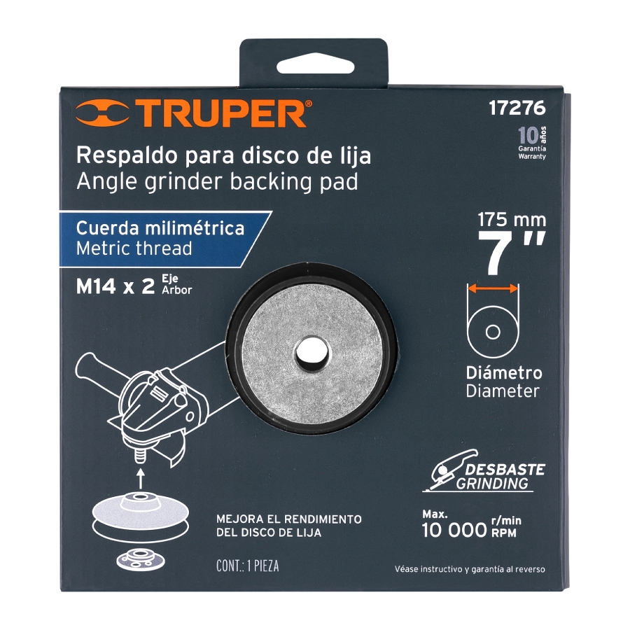 respaldo para discos de lija 17276 respaldo para discos de lija 17276