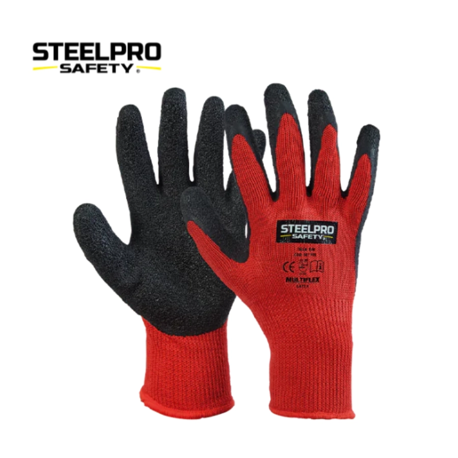 guante multiflex rojo steelpro