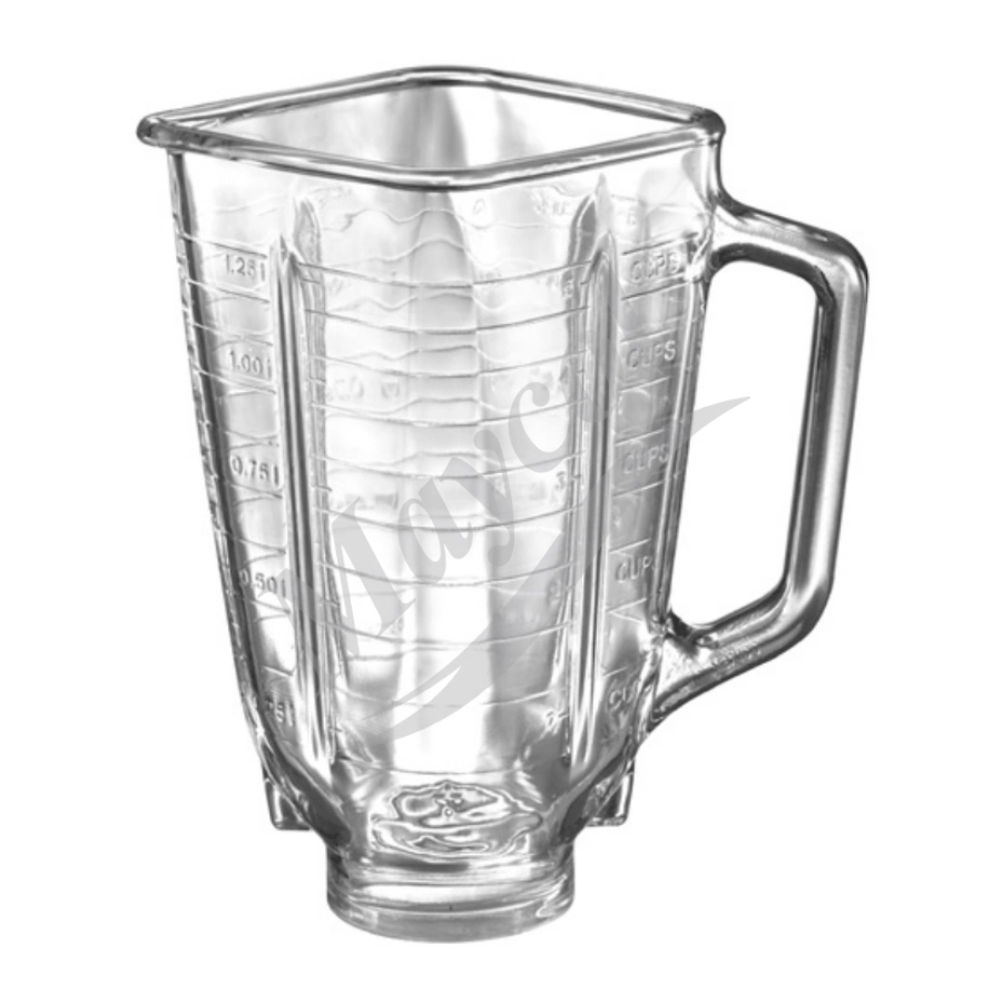 vaso de vidrio refractario cuadrado para oster clásico de 1.25l - 927-35