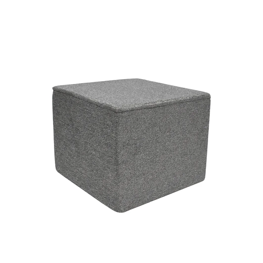 puff banco cuadrado dusty gris