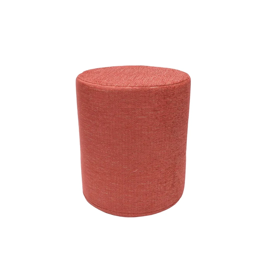 puff banco redondo dusty rojo