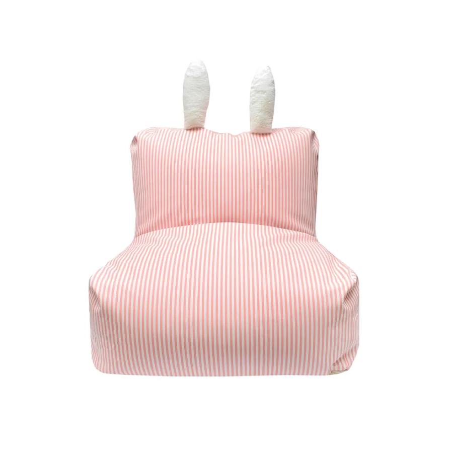 puff infantil conejito blanco con rosado