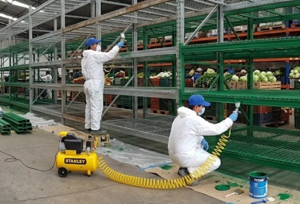 servicio de pintado de andamios para verduras