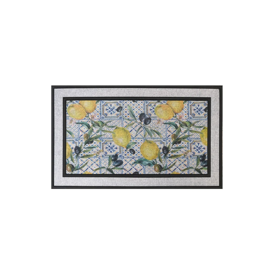 tapete poliester limoncello 40x70cm blanco/azul