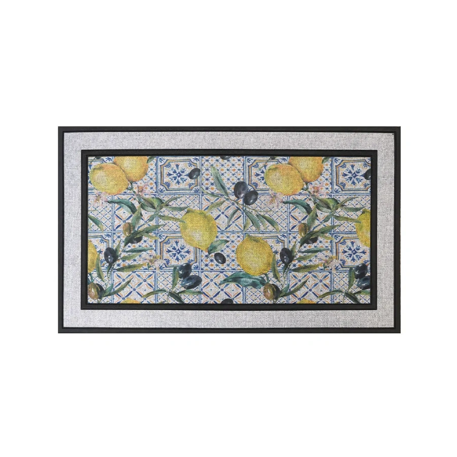tapete poliester limoncello 75x45cm blanco/azul