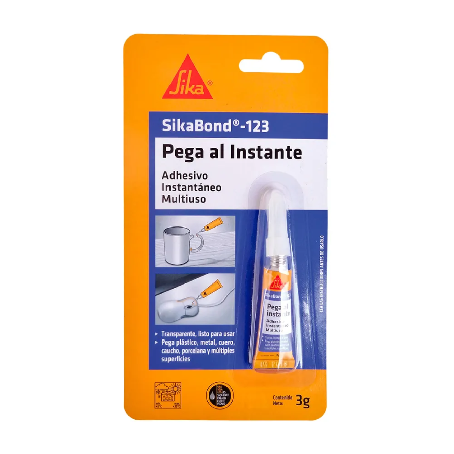 Adhesivo Sikabond 123 3g Pegamento Instantáneo Multiuso
