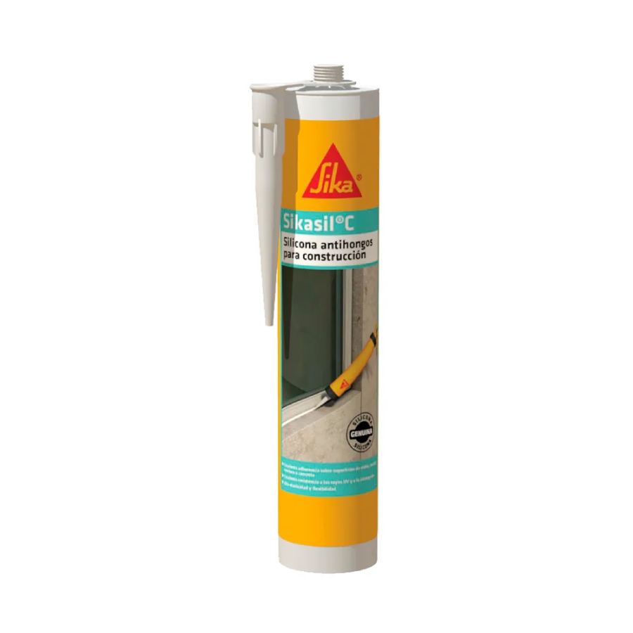Sikasil C Silicona transparente fungicida de 280ml