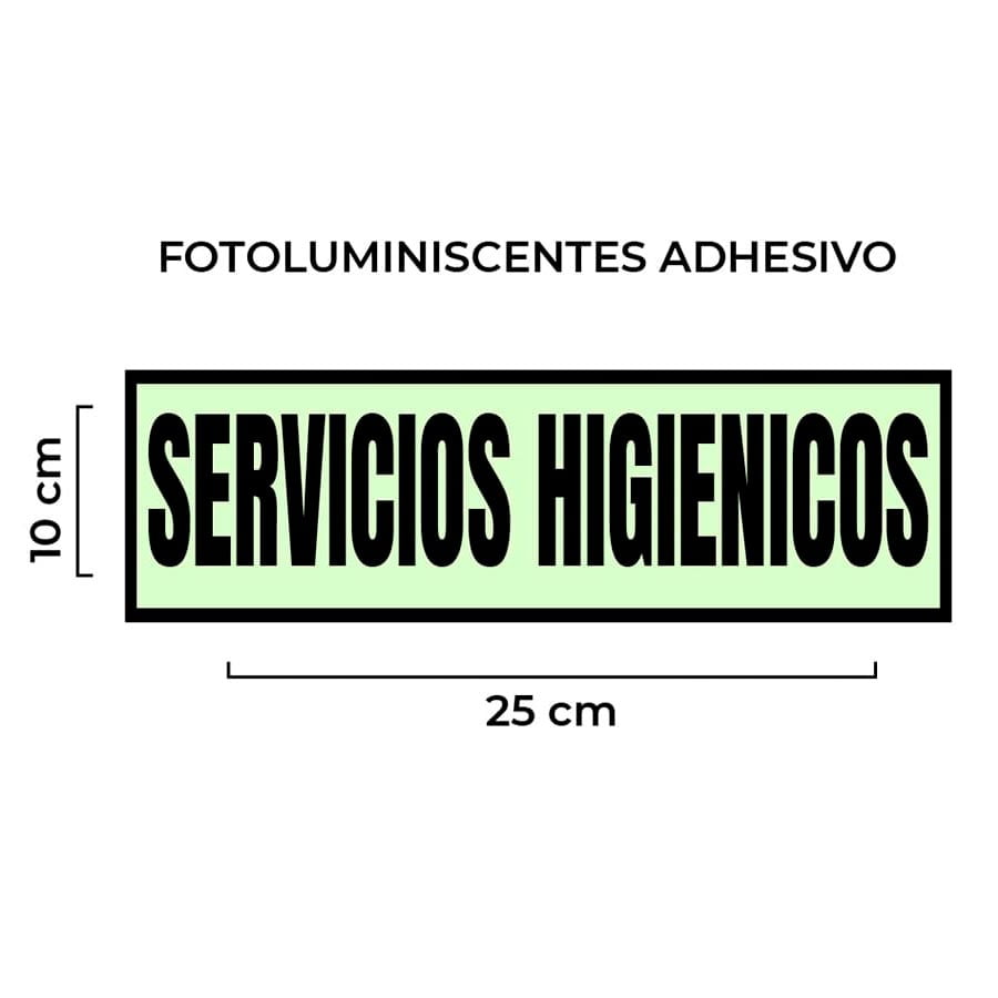 Venta de Señalética Servicios Higiénicos Fotoluminiscente con Base por Mayor Perú