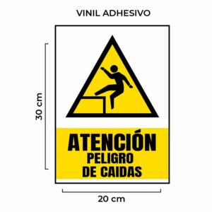Venta de Señalética Atención Peligro de Caídas Vinil Adhesivo sin Base por Mayor Perú