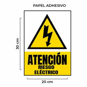 Venta de Señalética Atención Riesgo Eléctrico Papel en Lima