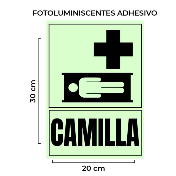 Venta de Señalética Camilla Fotoluminiscente Con Base Por Mayor en Lima