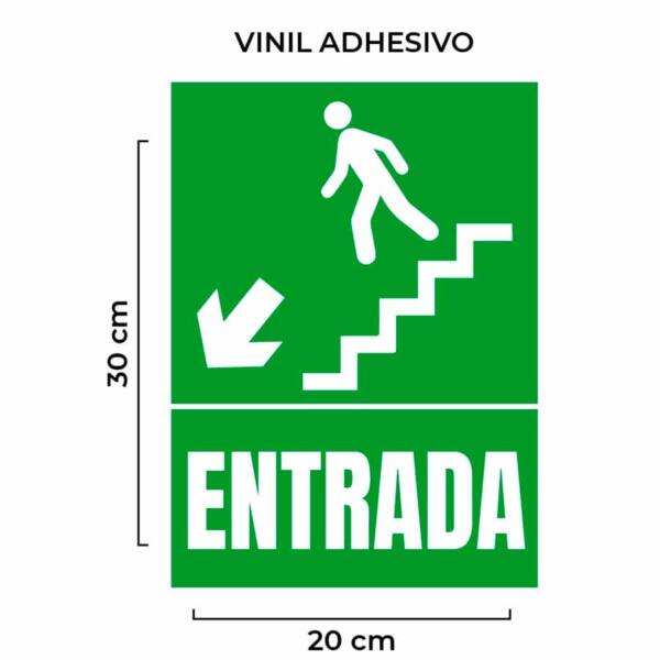 Venta de Señalética Entrada Escalera Abajo Vinil Adhesivo sin Base Por Mayor y Menor en Lima