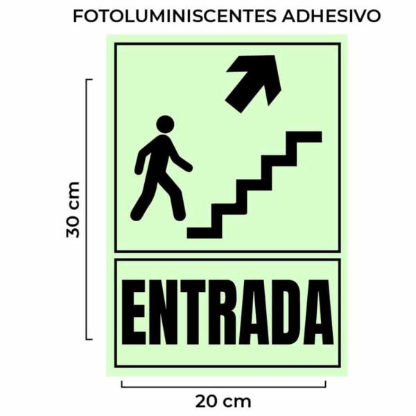 Venta de Señalética Entrada Escalera Derecha Fotoluminiscente con Base Por Mayor en Perú