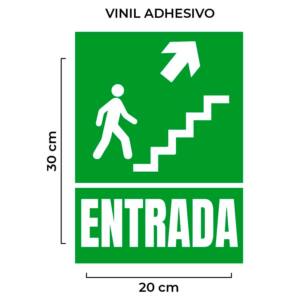 Venta de Señalética Entrada Escalera Derecha Vinil Adhesivo sin Base por Mayor en Lima