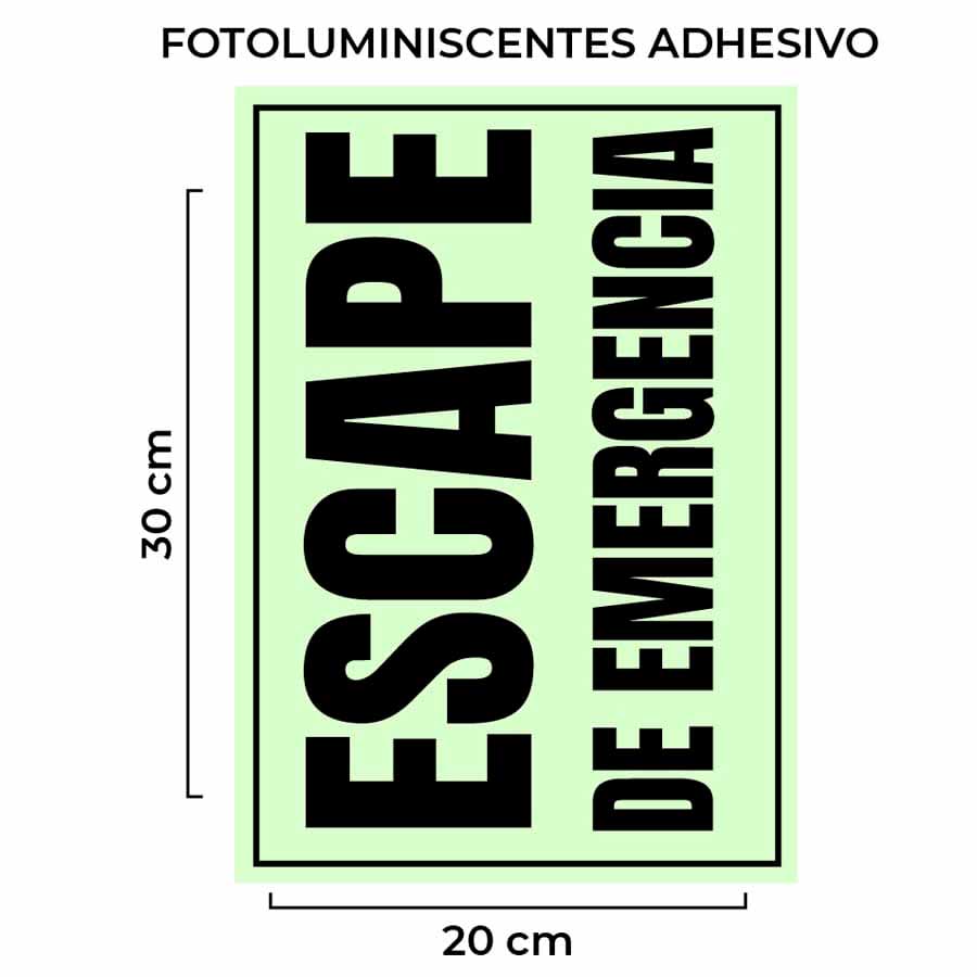 Venta de Señalética Escape de Emergencia Fotoluminiscente con Base Por Mayor y Menor en Lima