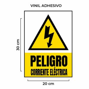 Venta de Señalética Peligro Corriente Eléctrica Vinil Adhesivo sin Base por Mayor Perú