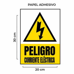Venta de Señalética Peligro Corriente Eléctrica Papel en Lima