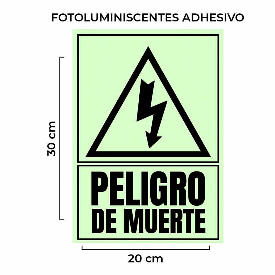 Venta de Señalética Peligro de Muerte Fotoluminiscente con Base por Mayor Perú