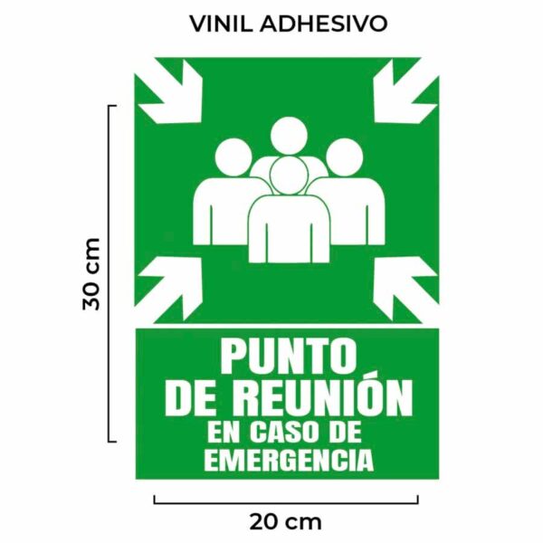 Venta de Señalética Punto de Reunión en Caso de Emergencia Vinil Adhesivo sin Base Por Mayor en Lima