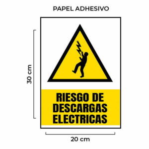 Venta de Señalética Riesgo de Descargas Eléctricas Papel en Lima