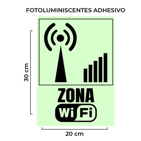 Venta de Señalética Zona Wifi Fotoluminiscente con Base por Mayor Perú