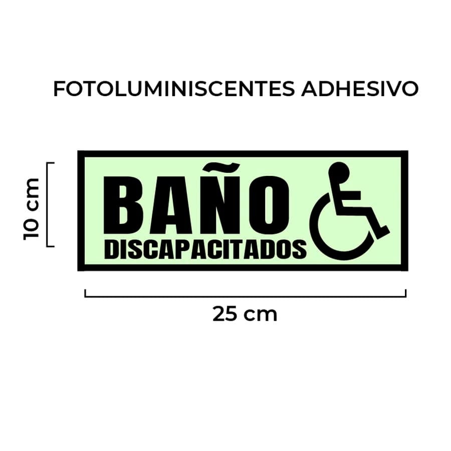 Ventas de Señalética Baño Discapacitados Fotoluminiscente con Base por Mayor Perú