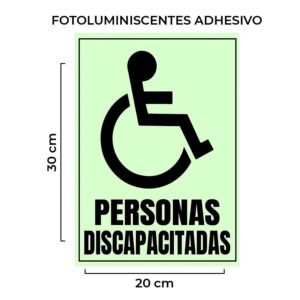 Ventas de Señalética Personas Discapacitadas Fotoluminiscente con Base por Mayor Perú